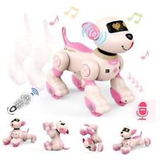 Dinopintu Voice Robot Dog Toys for Kids Smart Stunt Robots Pet for 3 Milk Pink - Miami - US