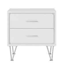 White 2-Drawer Accent Table with Hairpin Legs - Toronto - Canada