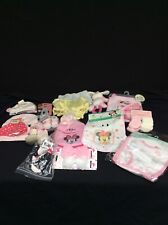 Newborn Baby Girl Hats, 4 pc bath set, shoes and Accessories etc Mixed Lot New