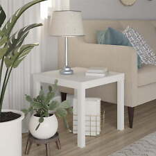 White Finish Parsons End Table, Strong and Durable Design, free shipping - Lillian - US