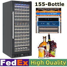 155-Bottle Smart Wine Cooler Wine Fridge Freestanding Wine Refrigerator w/Lock - Seattle - US