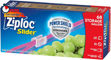 Gallon Food Storage Slider Bags, Power Shield Technology for More Durability, 68