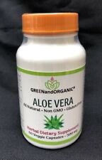 GREEN&ORGANIC Super ALOE VERA 500 mg 60 Vegetarian Capsules Halal Supplement - Toronto - Canada