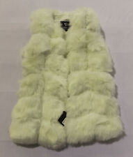 BOPT The Beauty Optimal Product Women's Fluffy Faux Fur Vest MP7 White Large