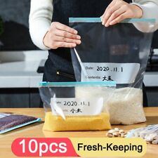 10pcs Reusable Fresh Zipper Bag For Food Plastic Bags Fruit Vegetable Bags Ziplo
