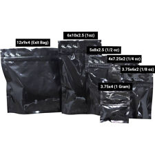 100 pcs Black Child Resistant Smell Proof Zip Lock Food Pouch Bag and Exit Bag
