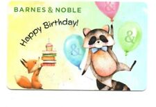 Barnes & Noble Happy Birthday Racoon Balloons Gift Card No $ Value Collectible