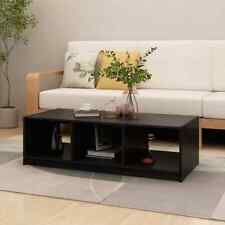 Coffee Table Black 110x50x34 cm Solid Pinewood