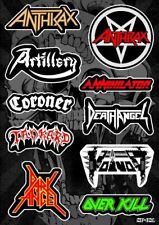 Thrash Metal Sticker Pack | Anthrax Annihilator Overkill Death Angel Coroner