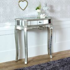 Ornate mirrored half moon console table living room hallway demi lune furniture