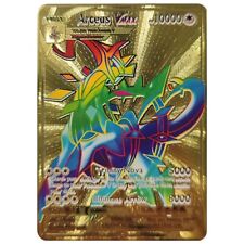 NEW Pokémon 10000point Metal Cards TCG Arceus VMAX Golden Pokemon Gifts For Kids