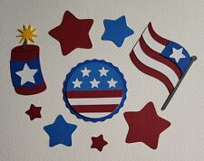 4th of July Accessories Set. Scrapbook, Card Making Paper Piecing