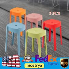 5Pcs Plastic Stackable Stools Adult Thickened Bench Home Living Room Modern - Rialto - US