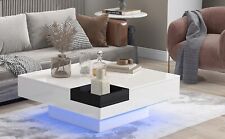 Modern Minimalist 31.5in Square Coffee Table with Detachable Tray & Plug-in - Mumbai - India