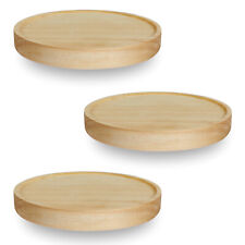 3Pcs Wall Shelves Set Oak Wood Round Floating Shelf Wall Mounted Plant Shelf./ - Mumbai - India