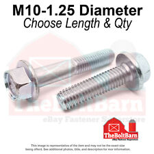 M10-1.25 Class 10.9 JIS Hex Flange Screws Bolts Zinc Clear (Pick Length & Qty) - US