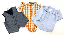 Boys Formal 12m Months 3-Items: Vest/Bodysuit/Dress Shirt! Gymboree, etc., NWOT!