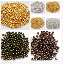 200-10000pcs 2-10mm Metal Round Loose Beads Jewelry Findings accessories Crafts