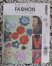 McCall's M6047 Fashion Accessories Fabric Flowers New