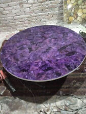 30 Natural Amethyst Stone Center Sofa Coffee Table Top Handmade Furniture Decor"