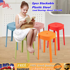 Round Plastic Seat Backless PP Stackable Stools Multicolor Kids Students Chair - Toronto - Canada