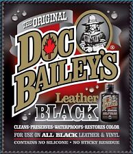 DOC BAILEYs LEATHER BLACK 4oz Kit Redye&Waterproofer Results Last 6x Longer