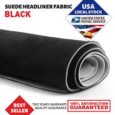 Black Suede Headliner Fabric Material 98x60" Car Interior Roof Liner Upholstery"