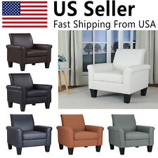 6 Colors Upholstered Single Sofa Armchair PU Leather Accent Chair Cozy Modern US - Mumbai - India