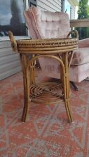 Rattan Bamboo Side Table