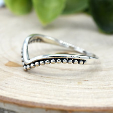 Beautiful Chevron Ring 925 Sterling Silver Handmade Jewelry Gift For Her KC-437