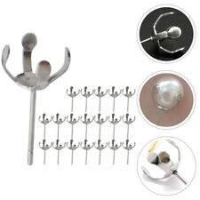 20 Pcs Earring Making Accessories Jewelry Pearl Claw Holder Stud Posts