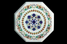 18'' Marble Table Top Coffee Center Corner Side Inlay Malachite blue lapis aa5