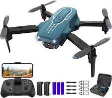 Mini Drone with Camera for Adults Kids - 1080P HD FPV Drones Black 2 battery