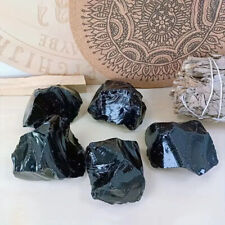 1PC Raw Large Black Obsidian Rough Crystal Mineral Rock Chunks Specimens Jewelry