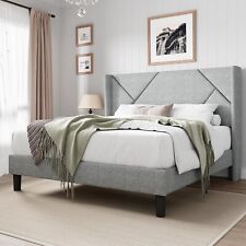 Feonase Queen Mordern Bed Frame with Wingback Minimalist Upholstered Platform... - New York - US