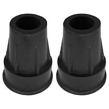 2x Cane Tip Crutch Stick Round Tube Outdoor Non-Slip Rubber