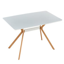 Modern Minimalist Dining Table, MDF Top, Metal Shelf, Heat Transfer Legs - Mumbai - India