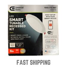 Commercial Electric 6 in Smart Ultra Slim RGBW LED Recessed Amazon Alexa Google - Schaumburg - US