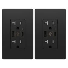 USB C Charger Wall Outlet 4.8A Dual High Speed Duplex Receptacle 20 Amp，2Pack - Houston - US