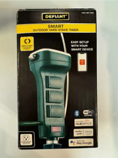 Defiant Smart Outdoor 6 Outlet 1.8 Ft Power Stake Timer Hubspace in Green - Schaumburg - US