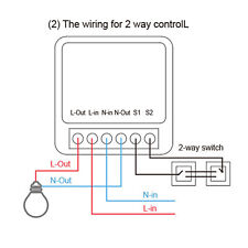 Mini Smart WiFi Switch DIY Home Wall Light Control Module 16A AC100‑240V 50/ NY9 - CN