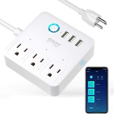 Gosund Smart Power Strip Plug White 3 USB 3 Charging Port For Alexa Google Home - US