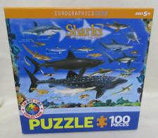 Eurographics kids ~ Smart Kids ~ Sharks ~ 100 Piece Jigsaw Puzzle Sealed New - Statesville - US