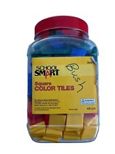 Square Color Tiles Math Manipulative for Kids Set of 400 - 4 Colors School Smart - Columbus - US