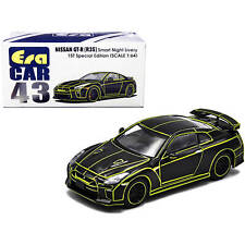 Era Car 1/64 Diecast Model Car Nissan GT-R (R35) RHD Smart Night Livery Black - US