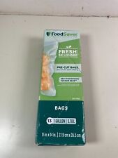 FoodSaver 13 Vacuum Seal Pre-Cut Food Storage Bags 1 Galllon 11” x 14”, BPA Free