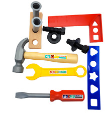 Construction Manual Tool Set Playset (12-Piece Pack) Perfect for Handyman Kids A