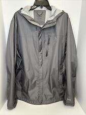 L.L. Bean Men's Item #506196 Hooded Rain Jacket Men's XL Gray Recycled Nylon
