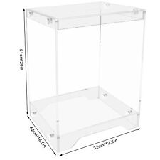 20 inch 2-Tier Acrylic End Table Clear Coffee Desk Bed Side Table Bedside Table