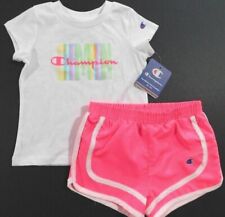 T-SHIRT & SHORTS SET--CHAMPION--Baby Girl/Toddler 2 Pc--SIZE 24 MONTHS--NEW